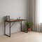 Homeroots 32" Brown and Black Wood and Metal H-Shape Computer Desk 568039 - alternate 3