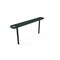 Mytcoat 6ft Outdoor Bench without Back, Inground, Green, Expanded Metal, Textured Coating 804302 - alternate 1