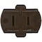 Leviton 15A 125V 2-Wire 2-Pole Hinged Cord Connector Brown 015-102-P - alternate 2
