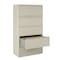 Hirsh 36 in W 5 Drawer Lateral File Cabinet, Putty, A4/Legal/Letter 17638 - alternate 6