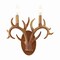 Jonathan Y Cody 13.25" 2-Light Southwestern Bohemian Resin/Iron Faux Antler LED Vanity Light, Brown Wood Finish JYL6308A - alternate 1