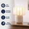 Jonathan Y Leola 10 in. Modern Contemporary Ceramic Fluted Mini w/Ribbed Cocoon Pumpkin Shade LED Table Lamp, Al JYL4202A - alternate 4