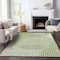 Homeroots 3' X 5' Green And Ivory Geometric Washable Indoor Outdoor Area Rug 597625 - alternate 3