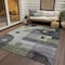 Homeroots 10' X 14' Artichoke Green Gray And Charcoal Geometric Washable Indoor Outdoor Area Rug 604395 - alternate 2
