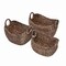 Happimess Nellie Farmhouse Classic Hand-Woven Hyacinth Storage Boat Baskets with Handles, Brown, 3PK BSK2002B-3SET - alternate 3