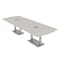 Skutchi Designs Arc Rectangle Meeting Room Table, 45 in W, 144 in L, Ivory HAR-AREC-48x144-DOU-K458-ESIL - alternate 1