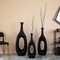 Uniquewise Set of 3 Frosted Black Fiberglass Tall Floor Vase - Decorative Vase for Modern Home Decor QI004676.3 - alternate 4