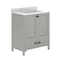 Flash Furniture Haven 30in. Vanity w/Sink, Storage Cabinet w/Blk Hardware, Bottom Drawer, Marble Countertop, Gry FS-BN-4-30-KD-GY-HDBLK-GG - alternate 3