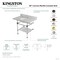 Kingston Brass 36-Inch Carrara Marble Console Sink with Acrylic Legs and Shelf, 8-Inch, 3-Hole KVPB3630MAB1 - alternate 2