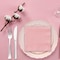 Smarty Had A Party Durable Classic Pink Paper Beverage/Cocktail Napkins, 600PK 139190154-CASE - alternate 1