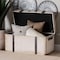 Baxton Studio Nevio Vintage Weathered White Canvas Storage Trunk 253-14073-ZORO - alternate 4