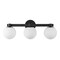 Jonathan Y Modernist Globe 24" 3-Light Metal/Frosted Glass Modern Contemporary LED Vanity, Black JYL3542B - alternate 3