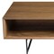Homeroots 47" Brown and Black Wood And Metal Sled Coffee Table With Two Shelves 357531 - alternate 3
