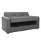 Homeroots 90" Gray Chenille Sleeper Sofa And Toss Pillows With Brown Legs 607127 - alternate 4
