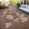 Homeroots 8' X 10' Brown And Beige Abstract Washable Indoor Outdoor Area Rug 614518 - alternate 3