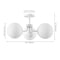 Jonathan Y Olivier 23.5" 3-Light Bohemian Farmhouse Iron/Frosted Glass LED Semi Flush Mount, White JYL7600D - alternate 2