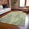 Homeroots 8' X 10' Artichoke Green And Fern Green Abstract Washable Indoor Outdoor Area Rug 609849 - alternate 6