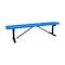 Leisure Craft 6' Standard Bench With No Back, Perforated Metal, Portable, Blue B6XPP-PERF-BLUE - alternate 1