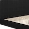Homeroots Black Ribbed Texture Velvet Upholstered King Bed Frame 583185 - alternate 2