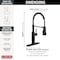 Delta Theodora Single-Handle Pull-Down Spring Kitchen Faucet 18804Z-BL-DST - alternate 2