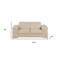 Homeroots 73in Cream and Silver Leather Reclining Loveseat 720503 - alternate 3