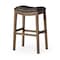 Homeroots 31" Brown Faux Leather and Solid Wood Backless Bar Height Bar Chair 632369 - alternate 2