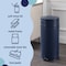 Happimess Theo Retro 8-Gallon Step Trash Can with Soft-Close Lid and FREE Mini Trash Can, Denim Blue HPM1018D - alternate 2