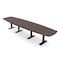 Skutchi Designs Arc Boat Conference Table With Power, 48 in W, 168 in L HAR-ABOT-48X168-T.BK-H3041-NA - alternate 1