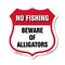 Signmission No Fishing Shield Sign Beware Of Alligat, 6 Inch X 6 Inch, Plastic Sign SHI-P-6-394 - alternate 1