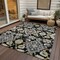 Homeroots 3' X 5' Black Gray And Brown Oriental Washable Indoor Outdoor Area Rug 597662 - alternate 2