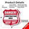 Signmission Construction Area Shield Sign Danger! Un, 6 inch X 6 inch, Plastic Sign, 2PK SHI-P-2PACK-6-373 - alternate 2