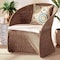 Bali & Pari Kintamani Bohemian Greywashed Rattan Accent Chair 253-14011-ZORO - alternate 3