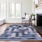 Homeroots 9' X 12' Navy Blue And Sky Blue Southwestern Washable Indoor Outdoor Area Rug 587336 - alternate 4