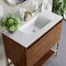 James Martin Vanities 35.4'' Single Vanity, Mid-Century Walnut, Champagne Brass Base w/ Glossy White Composite Stone Top 805-V35.4-W-CB-GW - alternate 6