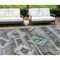 Homeroots 9' X 12' Brown Beige And Blue Southwestern Washable Indoor Outdoor Area Rug 588676 - alternate 1