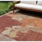 Homeroots 8' X 10' Orange And Burnt Orange Abstract Washable Indoor Outdoor Area Rug 609175 - alternate 1