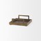 Homeroots 10in Gold Metal Hand Finished Vanity Tray With Handles 731274 - alternate 4