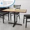 Flash Furniture Restaurant Table X-Base with 3" Dia. Tab, 23.75 in W, 30 in L, 28 in H, Cast Iron, Iron, Black XU-T2230-GG - alternate 4