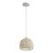 Jonathan Y Campana 8.25" 1-Light Bohemian Modern Woven Rope/Iron LED Pendant, Cream JYL6512C - alternate 6