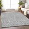 Homeroots 5' X 8' Gray And Ivory Geometric Washable Indoor Outdoor Area Rug 596190 - alternate 4