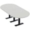 Skutchi Designs 8 Person Conference Table With Power Unit | 8' Racetrack Table | Harmony Series HAR-RAC-48X96-T.BK-U779-NA - alternate 1