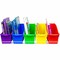 Storex Book Bins, w/ Rack, 14-3/10"Wx25-7/10"Lx7-1/4"H, Assorted STX71125U01C - alternate 2