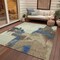 Homeroots 9' X 12' Beige And Brown Abstract Washable Indoor Outdoor Area Rug 609158 - alternate 2