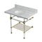 Kingston Brass 36-Inch Carrara Marble Console Sink with Acrylic Legs and Shelf, 8-Inch, 3-Hole KVPB3630MAB7 - alternate 1