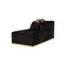 Homeroots Black Velvet U Shaped Three Piece Sofa and Chaise Sectional With Toss Pillows 643877 - alternate 6