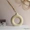 Uniquewise 9-Inch Decorative Large Hollow Ceramic Donut Table Vase - Handmade, Minimalist Boho Style,  QI004733.L - alternate 3
