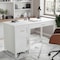 Martha Stewart 22.75 in. D X 54 in. W X Engineered Wood, Steel, White Frame/Polished Brass Hardware ZG-ZP-09-WH-GLD-MS - alternate 3