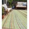 Homeroots 5' X 8' Sage Brown And Sky Blue Striped Washable Indoor Outdoor Area Rug 614948 - alternate 1