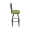 Holland Bar Stool Co Eleanor 30in Swivel Bar Stool with Bronze Finish, Medium Back and Canter Kiwi Green Seat 880 - alternate 4