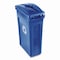 Rubbermaid Commercial Trash Can Lid, All-Purpose Recycling Top Blue, Plastic, 12.1 in W/Dia 1788372 - alternate 2